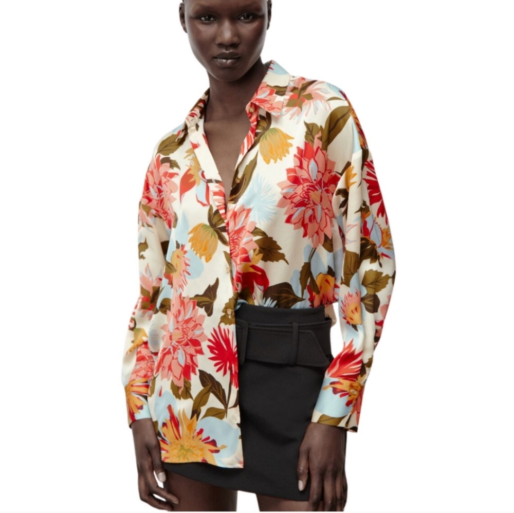 Zara Floral Print Blouse – Bold, Elegant & Must-Have!